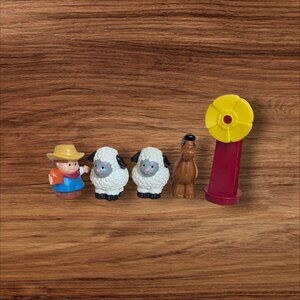 Fisher-Price Little People Farm Figures With‎ Sheep Horse Farmer & Windmill